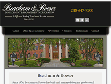 Tablet Screenshot of beachumroeser.com